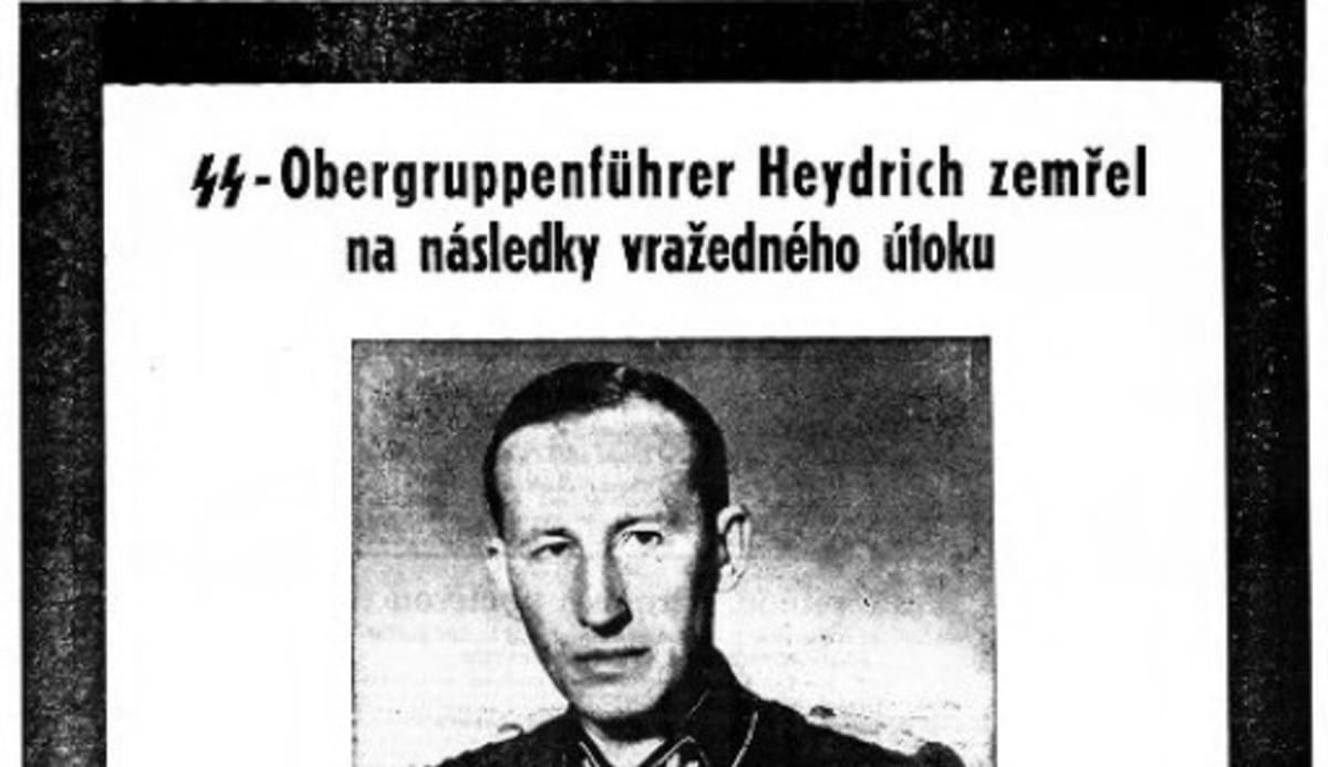 Lidové noviny oznamují úmrtí Reinharda Heydricha.