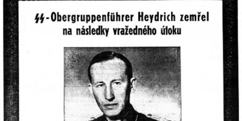 Lidové noviny oznamují úmrtí Reinharda Heydricha.