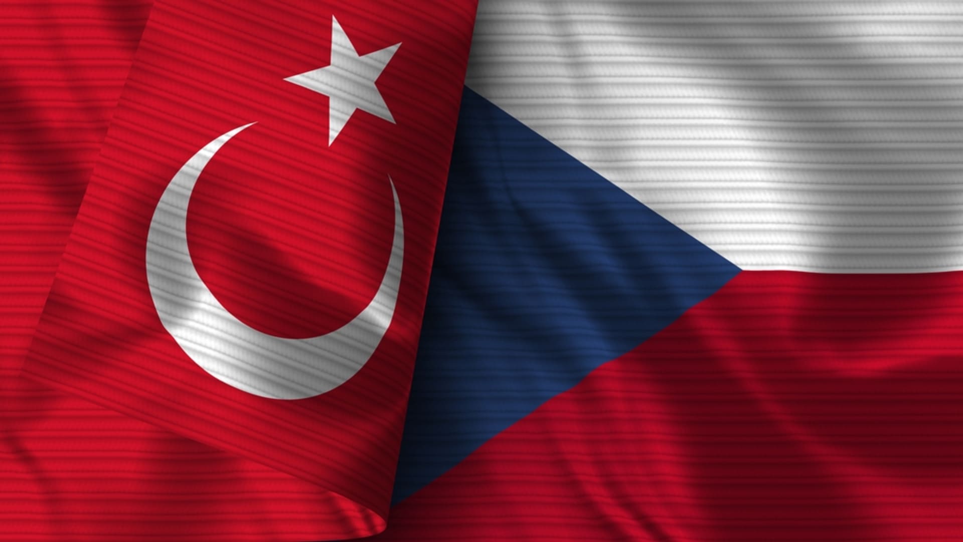Vlajky Turecka a Česka