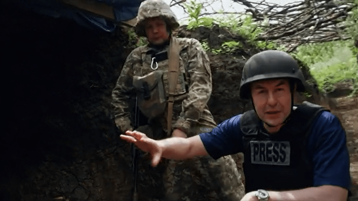 Štáb CNN na frontě v Donbasu