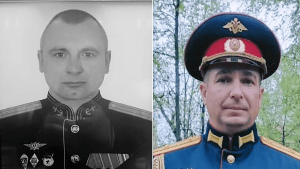 Ruští plukovníci Ruslan Širin (vlevo) a Vadim Gerasimov (vpravo) padli v bojích na Ukrajině