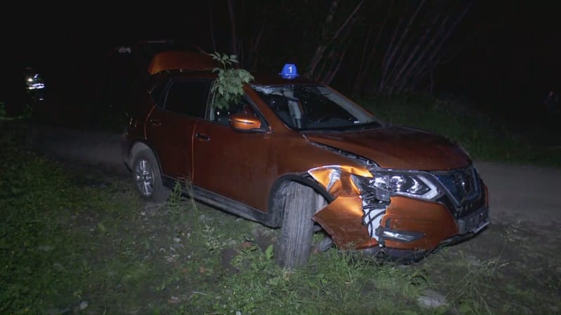 Takhle dopadlo auto poté, co Krejčí narazil do stromu a sjel do potoka.