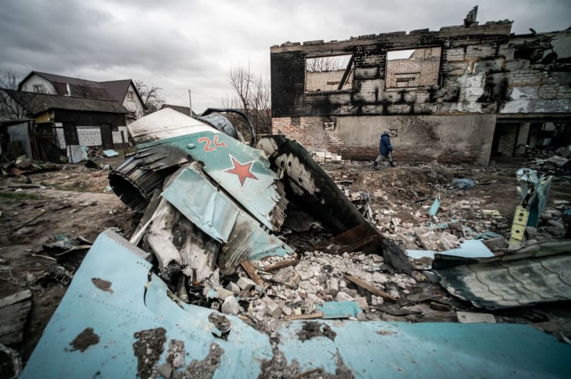 Ukrajinci od začátku invaze sestřelili několik ruských bombardérů Suchoj Su-34.