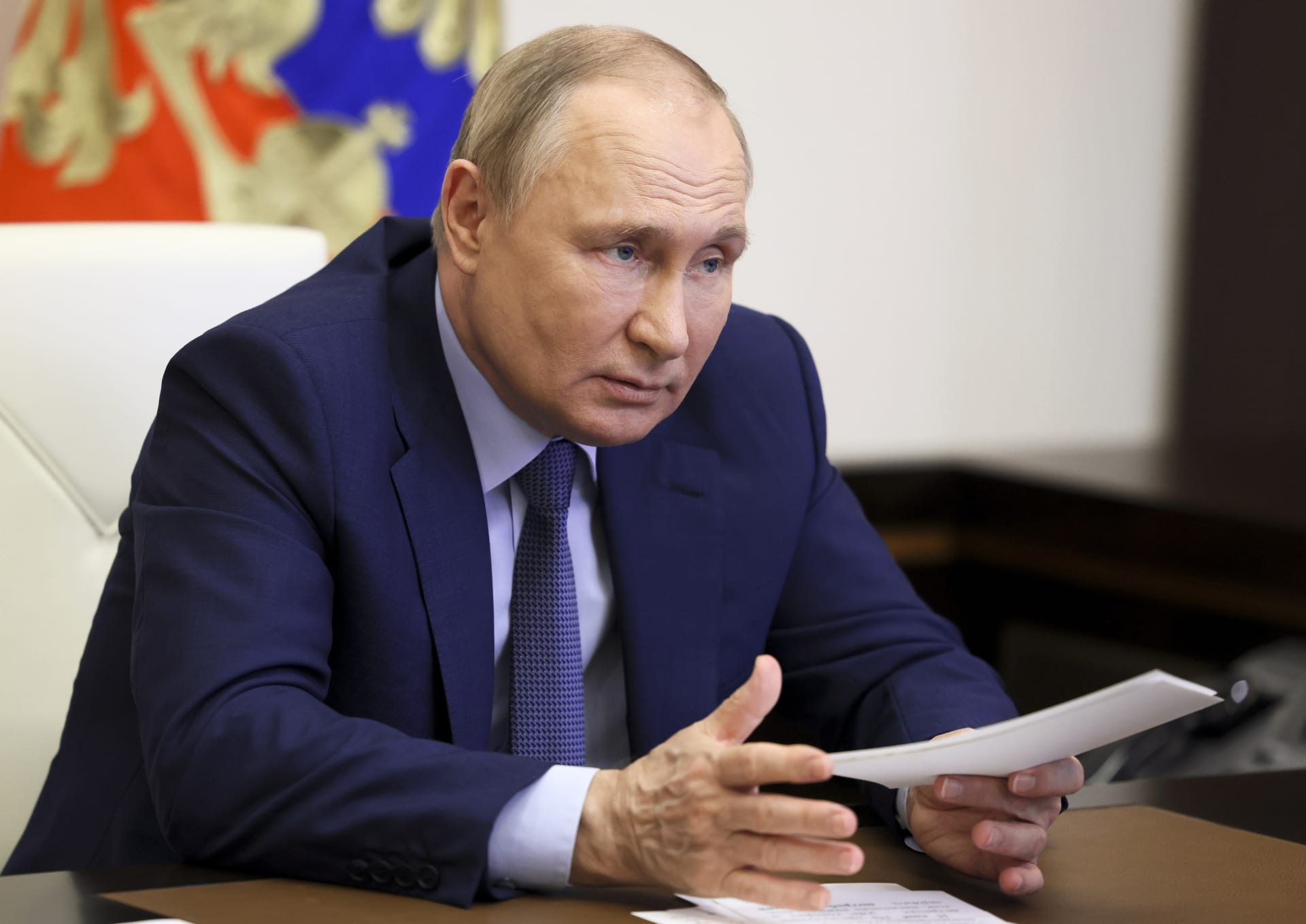 Vystoupení Vladimira Putina na videokonferenci k ekonomickým otázkám (7. června)