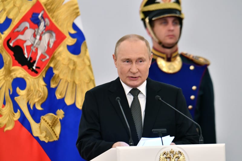 Vladimir Putin při projevu ke Dni Ruska