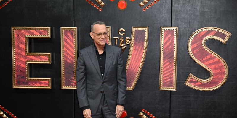Tom Hanks na promítání filmu Elvis  31. května 2022 v Londýně