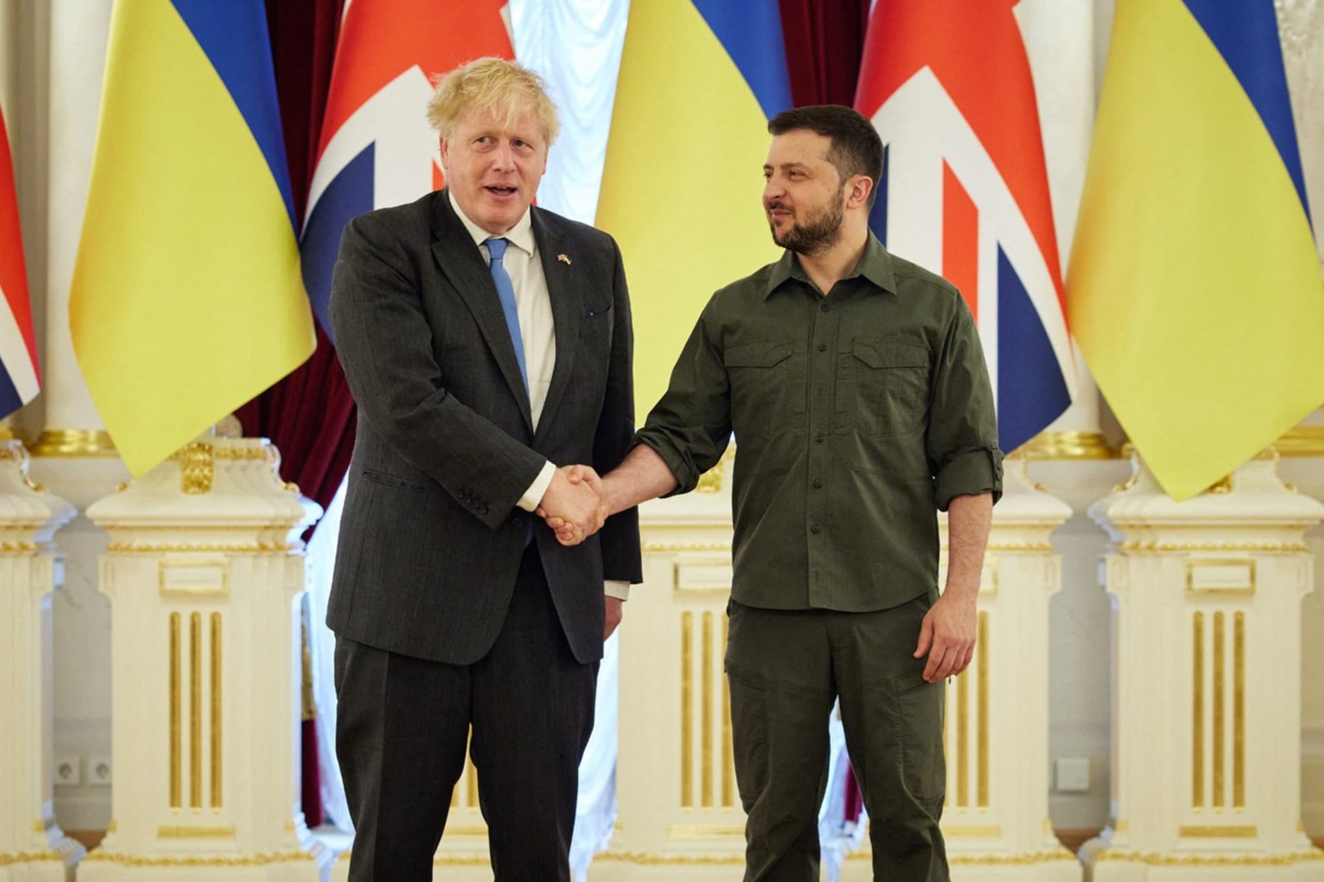 Boris Johnson s Volodymyrem Zelenským