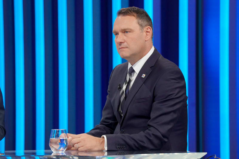 Poslanec Radim Fiala (SPD) v Partii Terezie Tománkové 19. června 2022