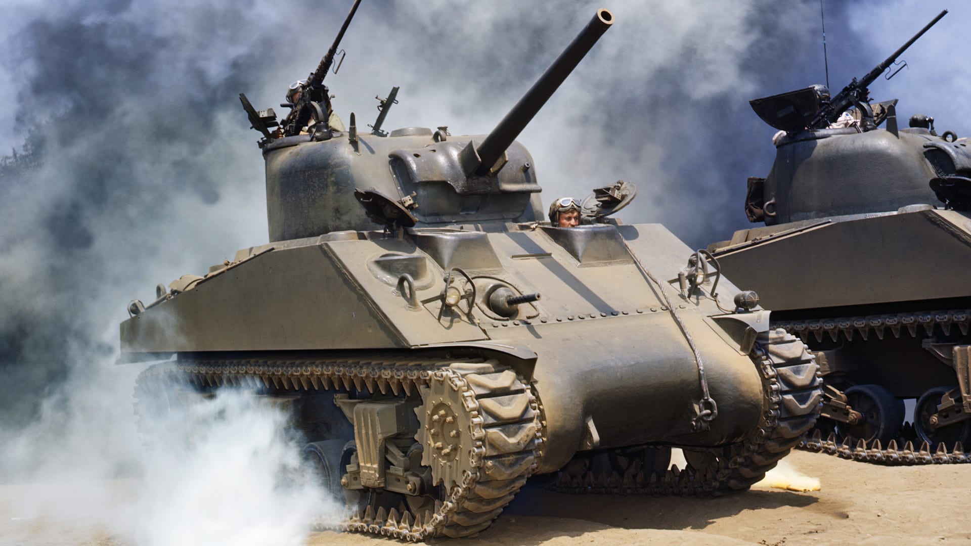 Tanky M4 Sherman během akce