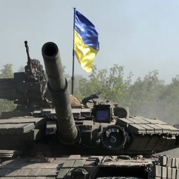 Ukrajinský tank v Donbasu (21. 6. 2022)