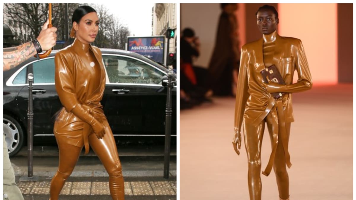 Kim Kardashian v modelu Balmain