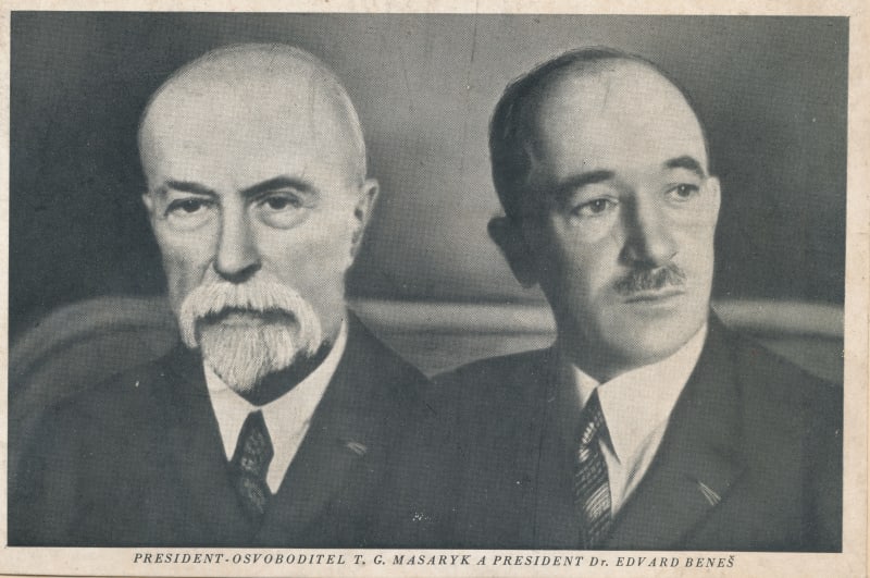 První dva prezidenti Československa: Tomáš G. Masaryk a Edvard Beneš
