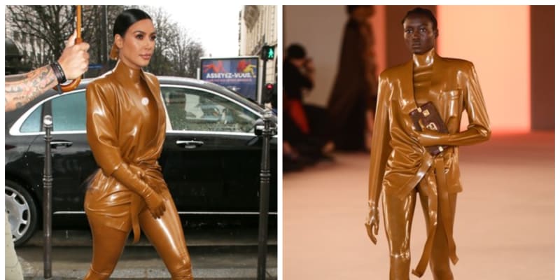 Kim Kardashian v modelu Balmain