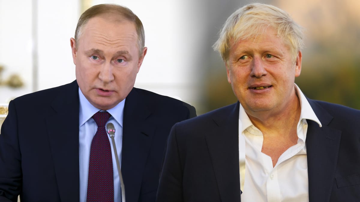 Vladimir Putin a Boris Johnson