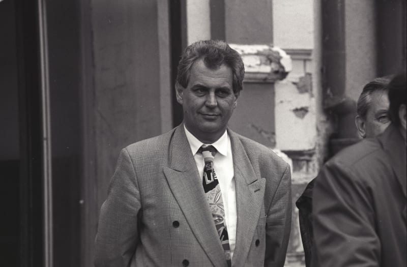 Miloš Zeman na snímku v roce 1991.
