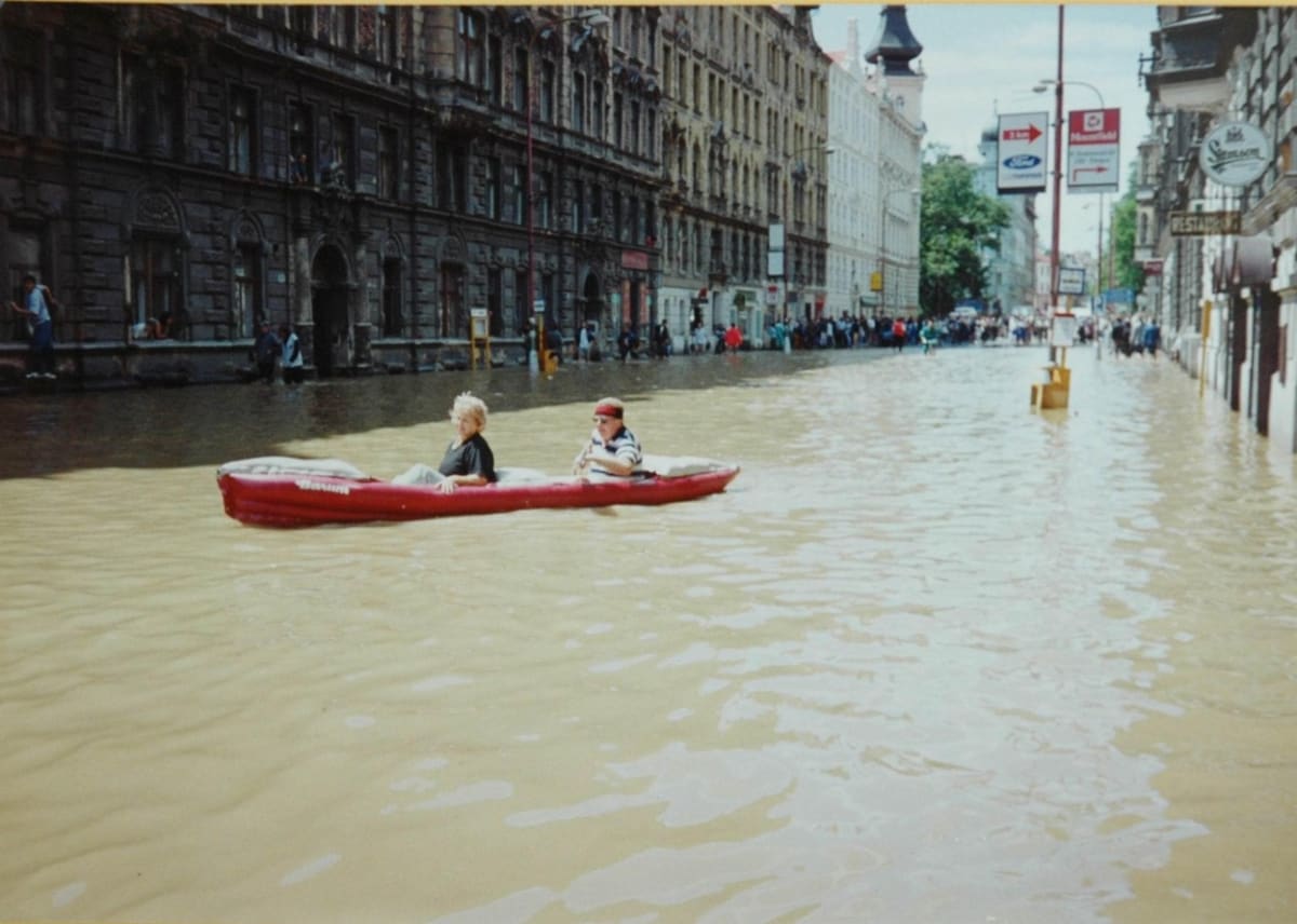 Povodeň 1997 v ulicích Olomouce