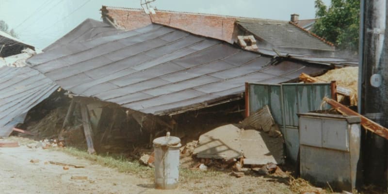 Povodeň v roce 1997 spláchla obec Troubky.