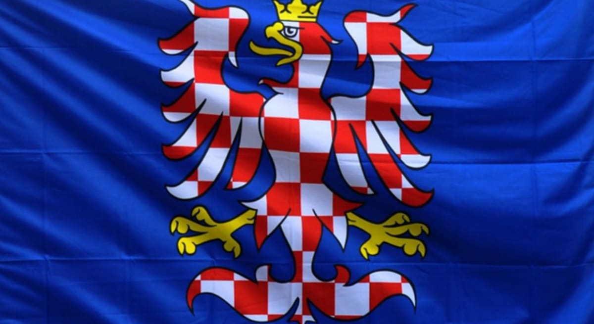 Tohle také není oficiální moravská  vlajka, protože žádná moravská zástava není státem uznána. Podle heraldiků by ale mohla vypadat právě takto. 