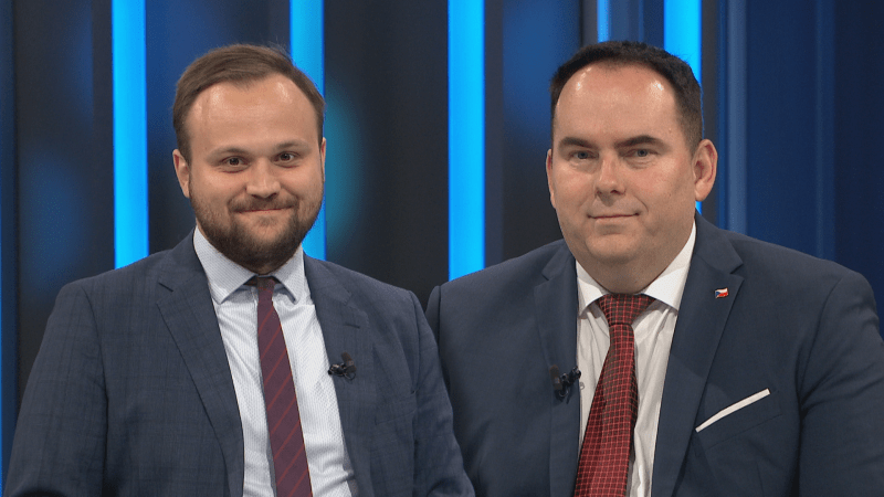 Poslanci Jiří Havránek (ODS) a Jan Hrnčíř (SPD)