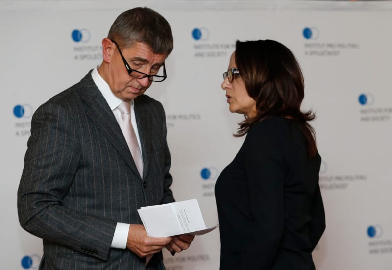 Bývalá primátorka Prahy Adriana Krnáčová a šéf ANO Andrej Babiš v roce 2014.