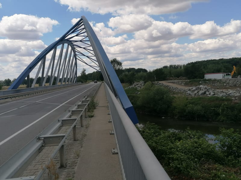 Troubky 2022. Nový most přes Bečvu. Právě Bečva přinesla v roce 1997 do obce velkou vodu z přívalových dešťů v Beskydech.