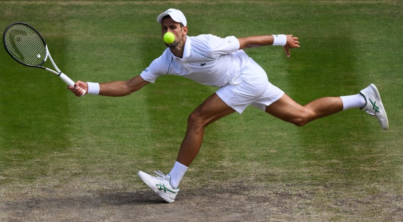 Novak Djokovič ve finále Wimbledonu