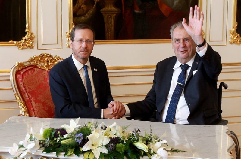 Izraelský prezident Herzog na návštěvě Prahy (11.7.2022)