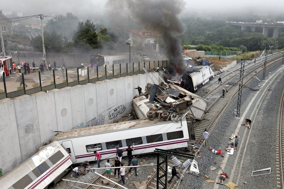 Nehoda vlaku u města Santiago de Compostela z roku 2013