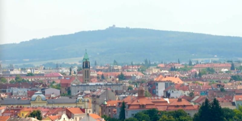 Výhled z chrámu svatého Bartoloměje v Plzni