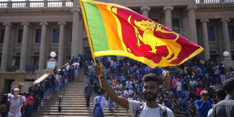 Demonstrace na Srí Lance