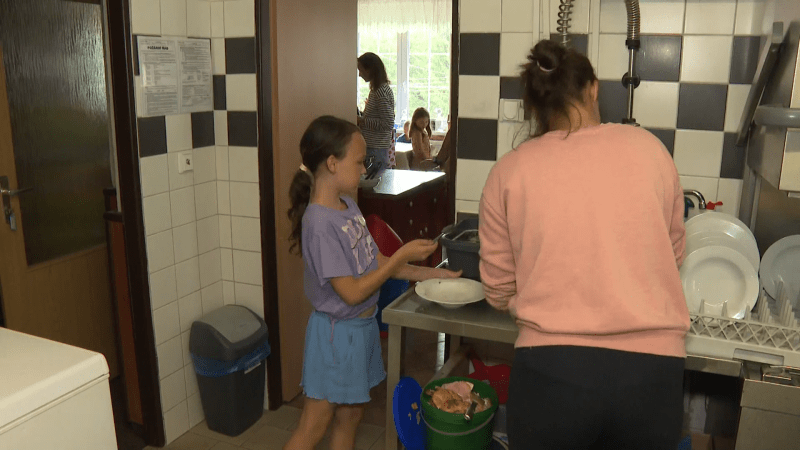 Ukrajinské děti se na táboře učí hlavně češtinu.