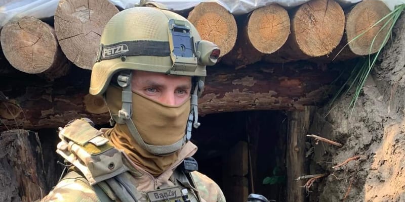 Ukrajinský voják v Luhanské oblasti