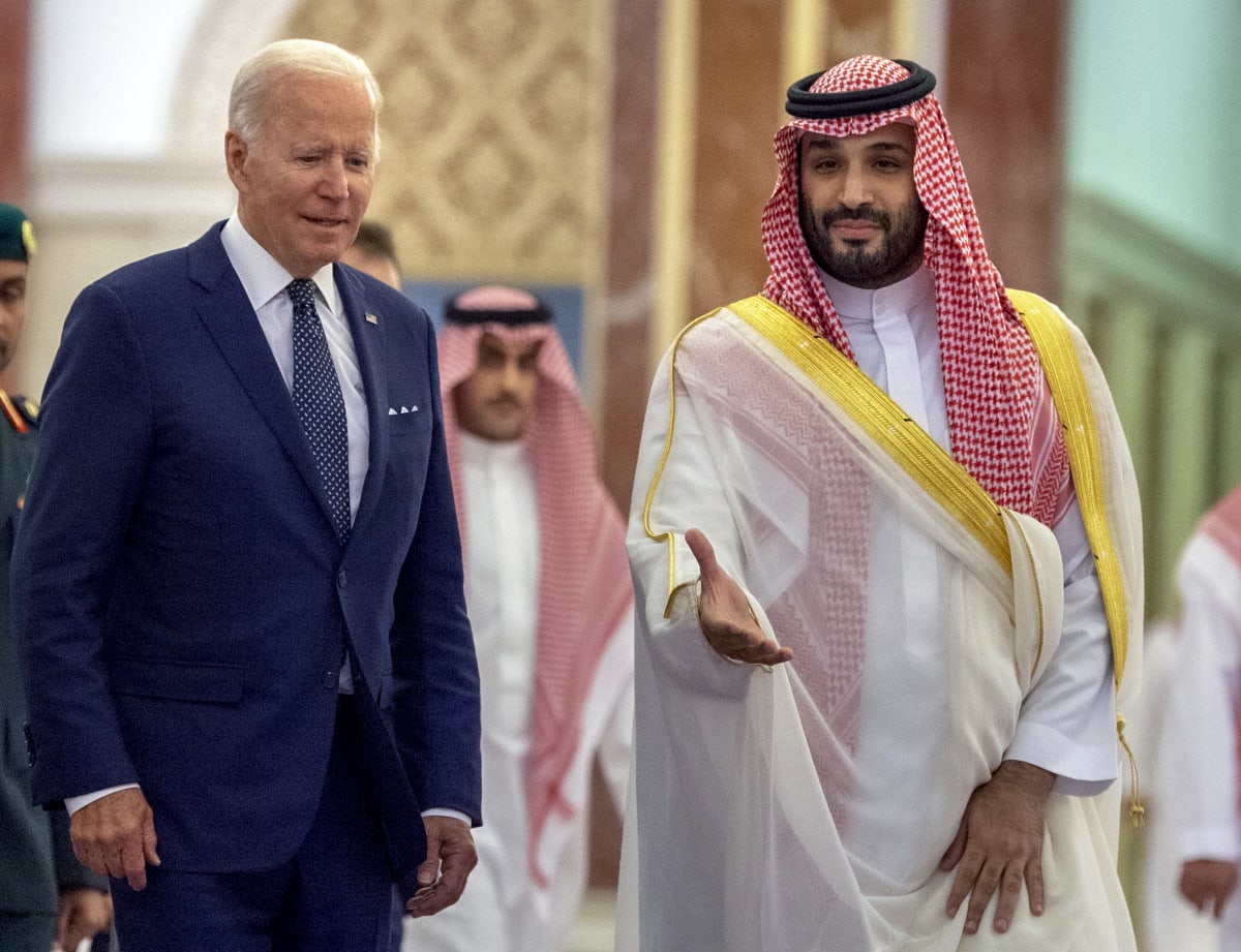 Americký prezident Joe Biden a korunní princ Muhammad bin Salmán