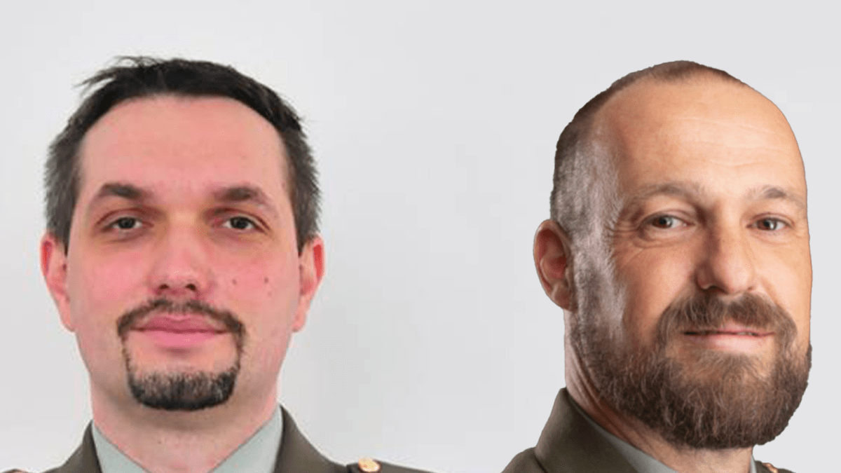 Major Ota Rolenec (vlevo) a plukovník Tibor Palasiewicz.