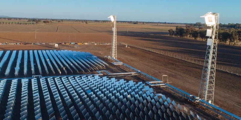 Navrhovaný solární termální projekt Vast Solar v Jižní Austrálii.