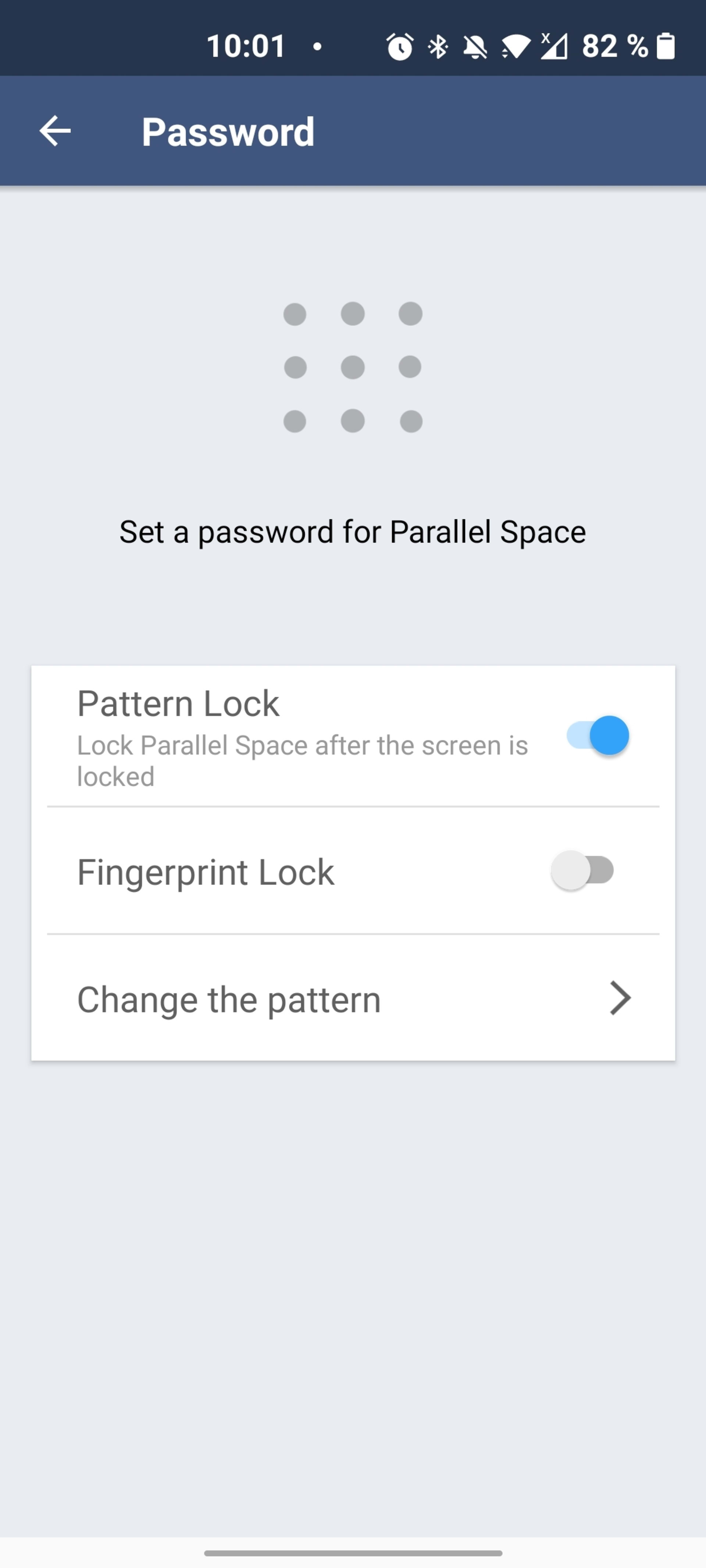 Parallel Space umožňuje uživatelům také zamknout aplikace pod heslem nebo gestem.