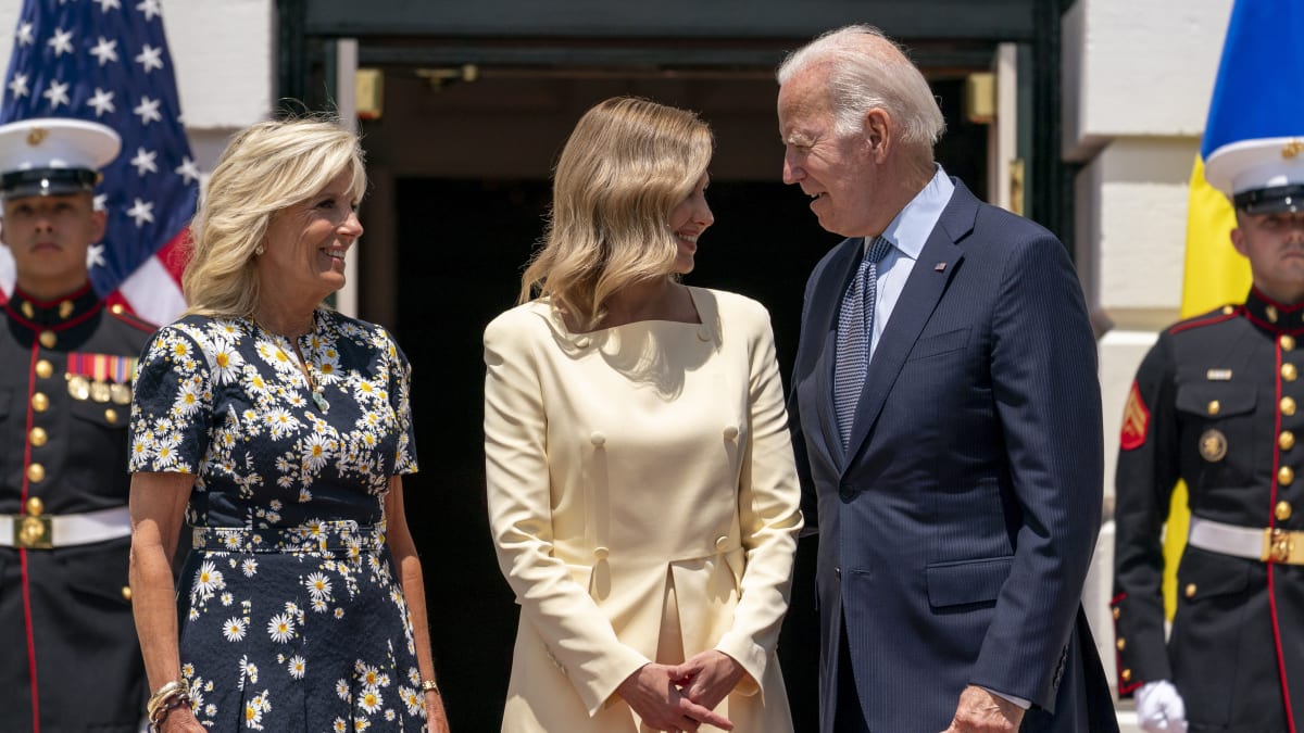 Jill Bidenová, Olena Zelenská a Joe Biden