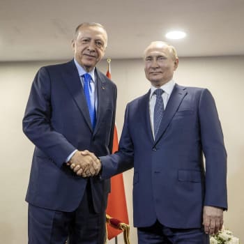 Turecký prezident Erdogan a jeho protějšek Vladimir Putin