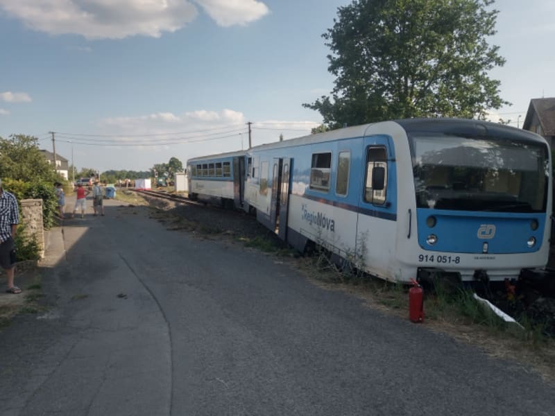 V Boru na Tachovsku se střetl vlak s autem.