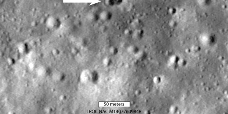 Detail záhadného kráteru
