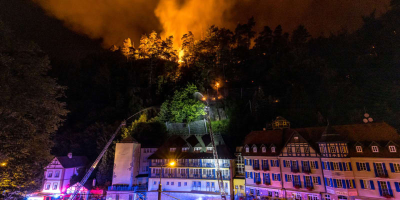 Požár v Českém Švýcarsku