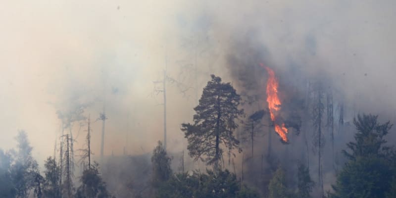 Požár v Českém Švýcarsku