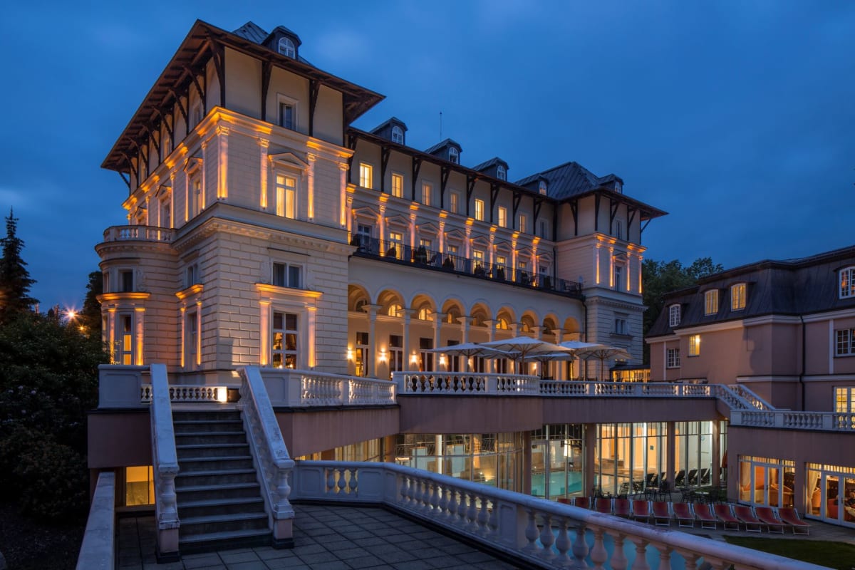 Pohled na zrekonstruovaný Falkensteiner Hotel Mariánské Lázně, který vede šestým rokem rakouský ředitel Reinhard Wall. 