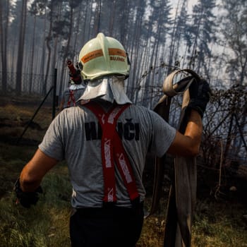 S ohnivým živlem bojuje několik set hasičů ze všech koutů Česka.