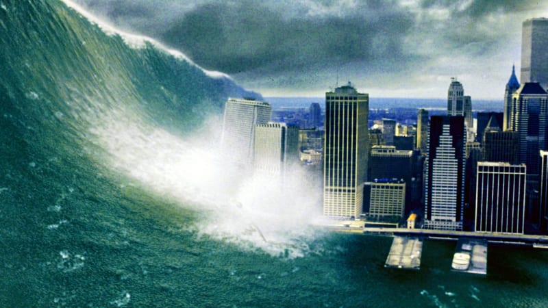Obří tsunami ve filmu Drtivý dopad