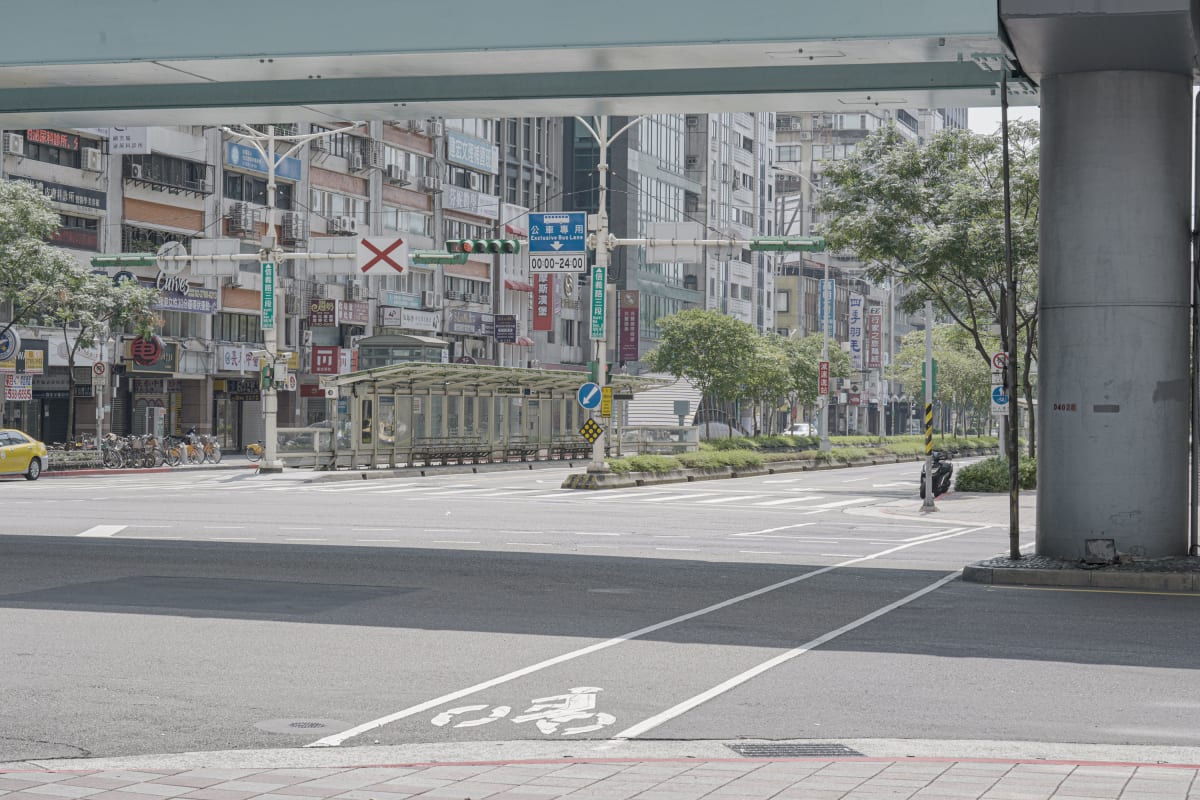 Uzavřené silnice ve hlavním městě Tchaj-pej
