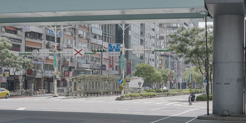 Uzavřené silnice ve hlavním městě Tchaj-pej