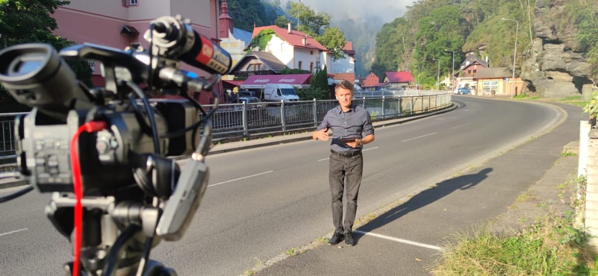 Reportér CNN Prima NEWS z Ústeckého kraje Kristián Šujan o situaci v Českém Švýcarsku