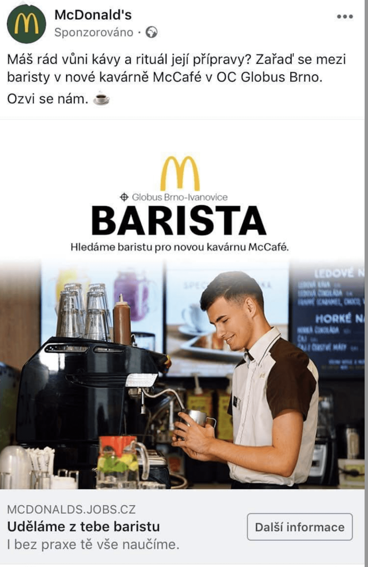 Artem se objevil i v reklamě McDonaldu