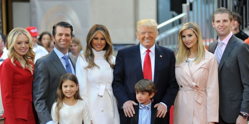 Rodina Trumpových v roce 2016
